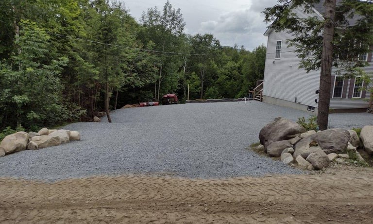 Professional ledge pack driveway installation
